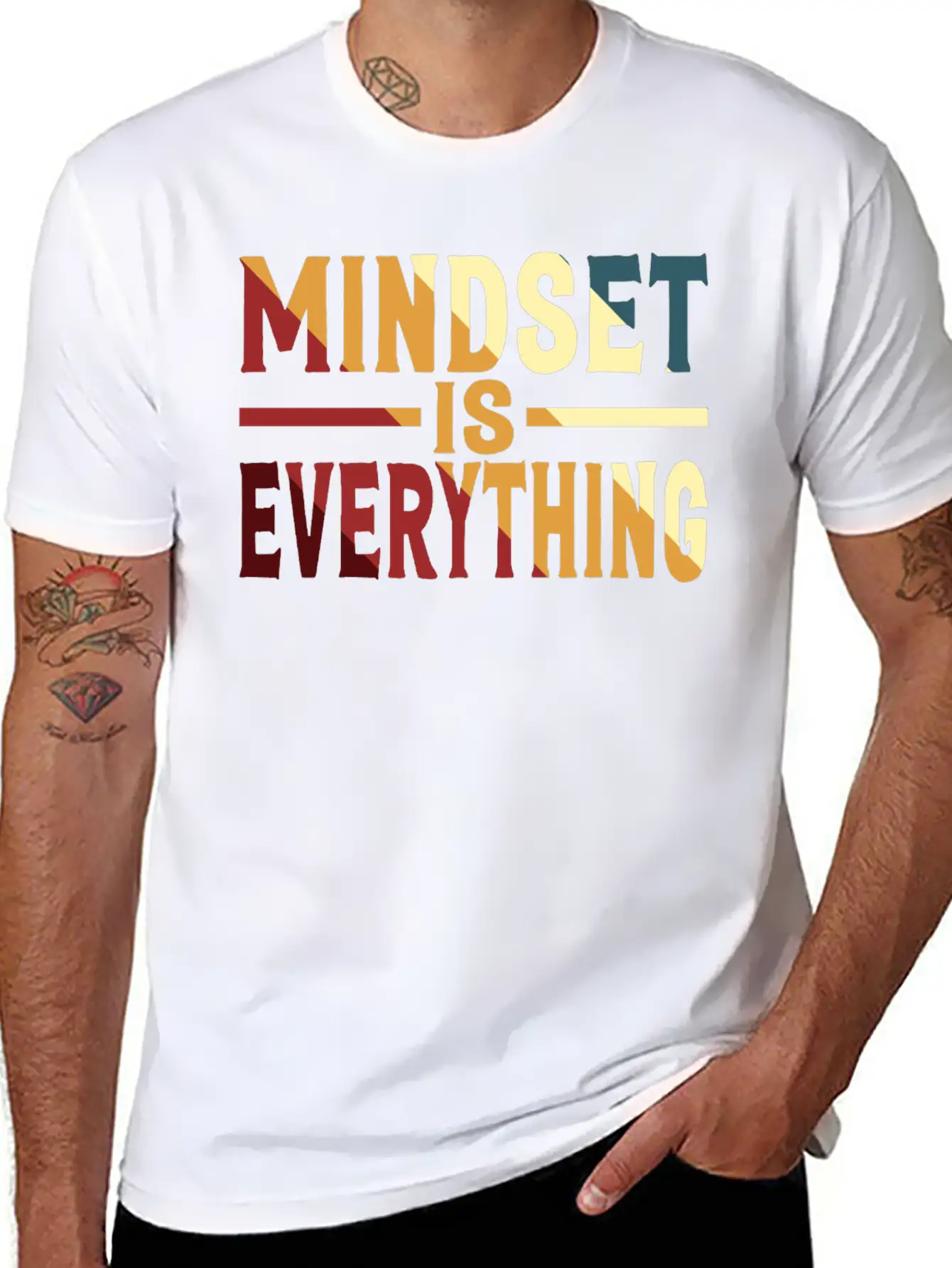 Mindset Is Everything Motivational Mental Health Comfortable Minimalist Graphic Tee – Summer Style Essential