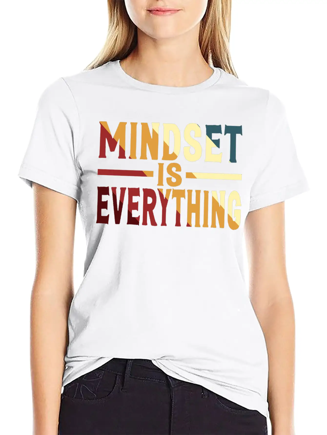 Mindset Is Everything Motivational Mental Health Comfortable Minimalist Graphic Tee – Summer Style Essential