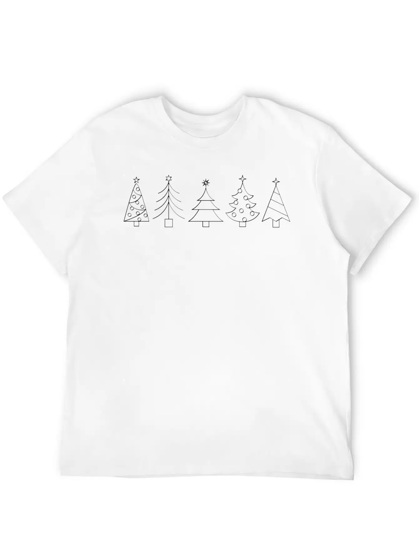 Minimal Christmas Trees Timeless Short Sleeve Tee – Comfy And Minimalist Design