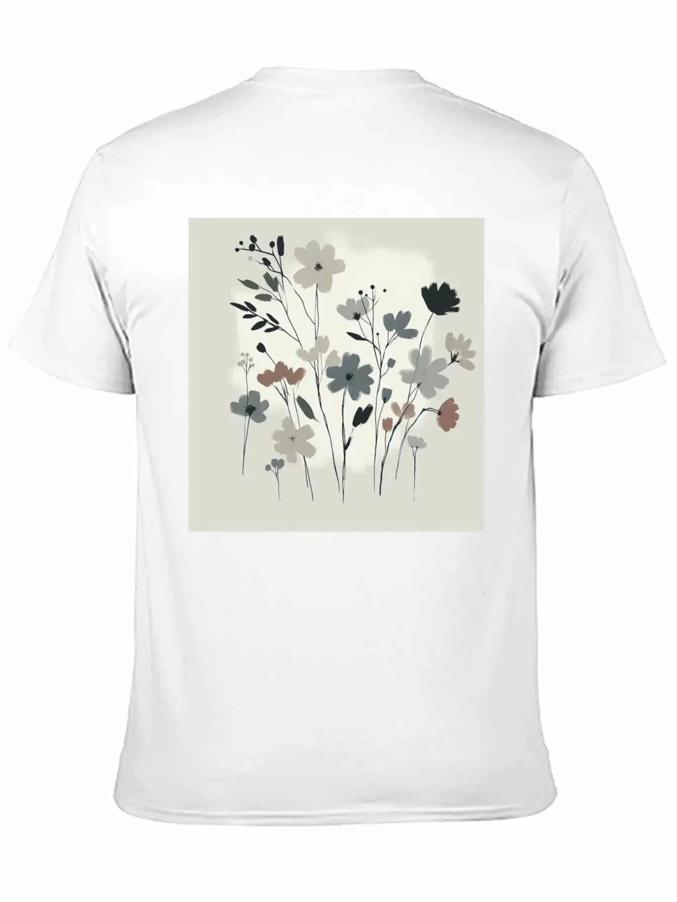 Minimal Floral Design Stylish Everyday T-Shirt – Unisex Basic Cotton Tee
