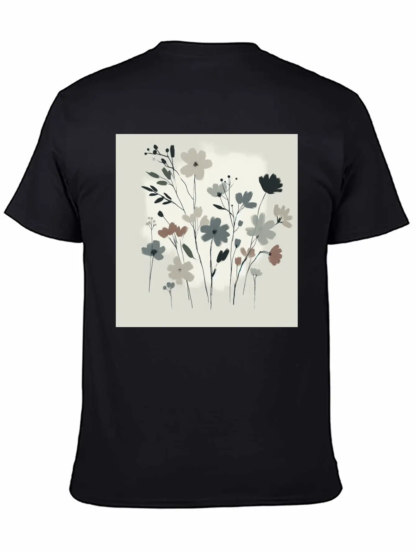 Minimal Floral Design Stylish Everyday T-Shirt – Unisex Basic Cotton Tee