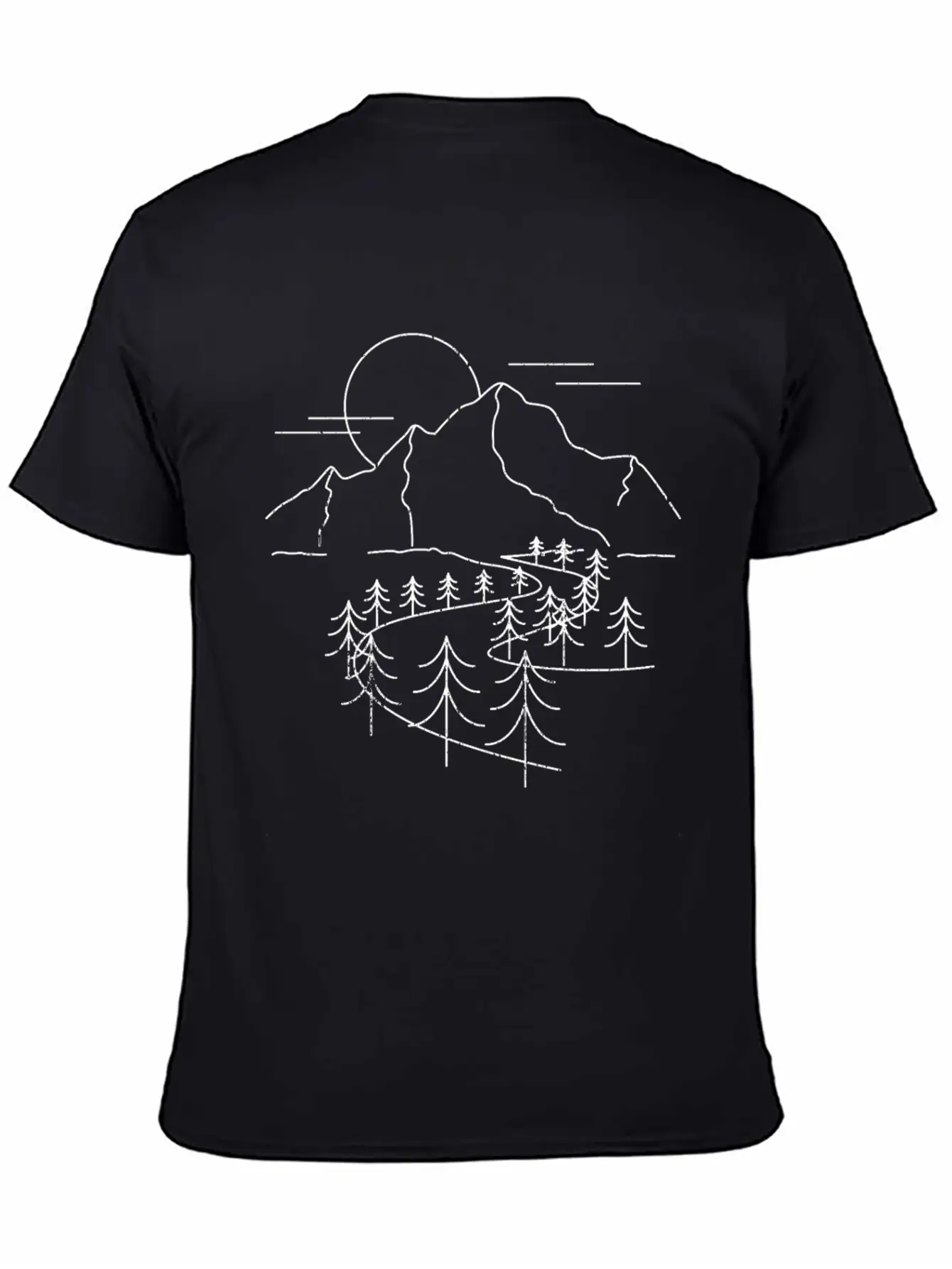 Minimal Mountains Hiking Mountaineering Comfortable Minimalist Graphic Tee – Summer Style Essential
