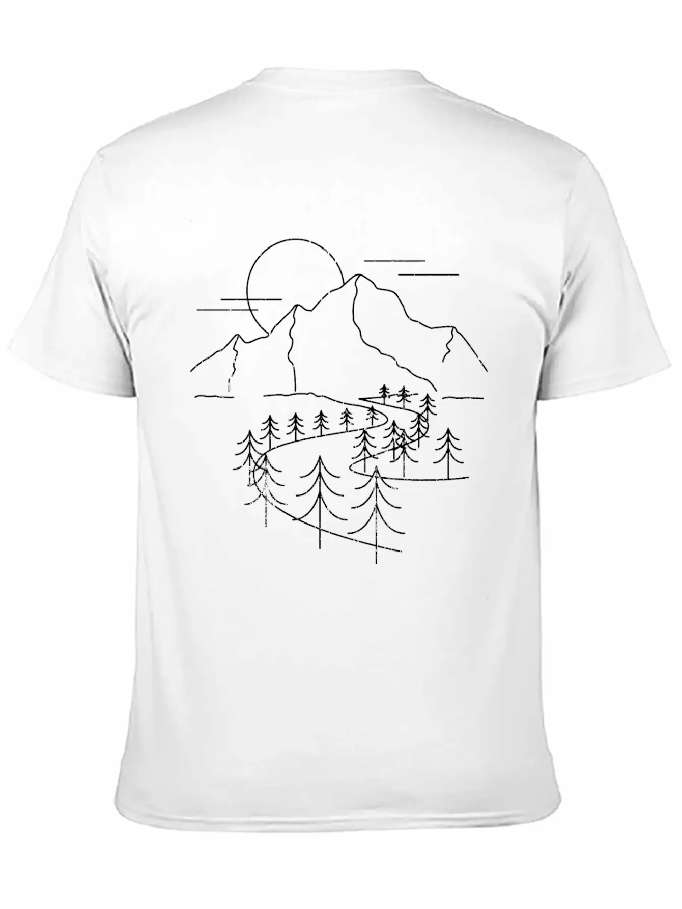 Minimal Mountains Hiking Mountaineering Comfortable Minimalist Graphic Tee – Summer Style Essential