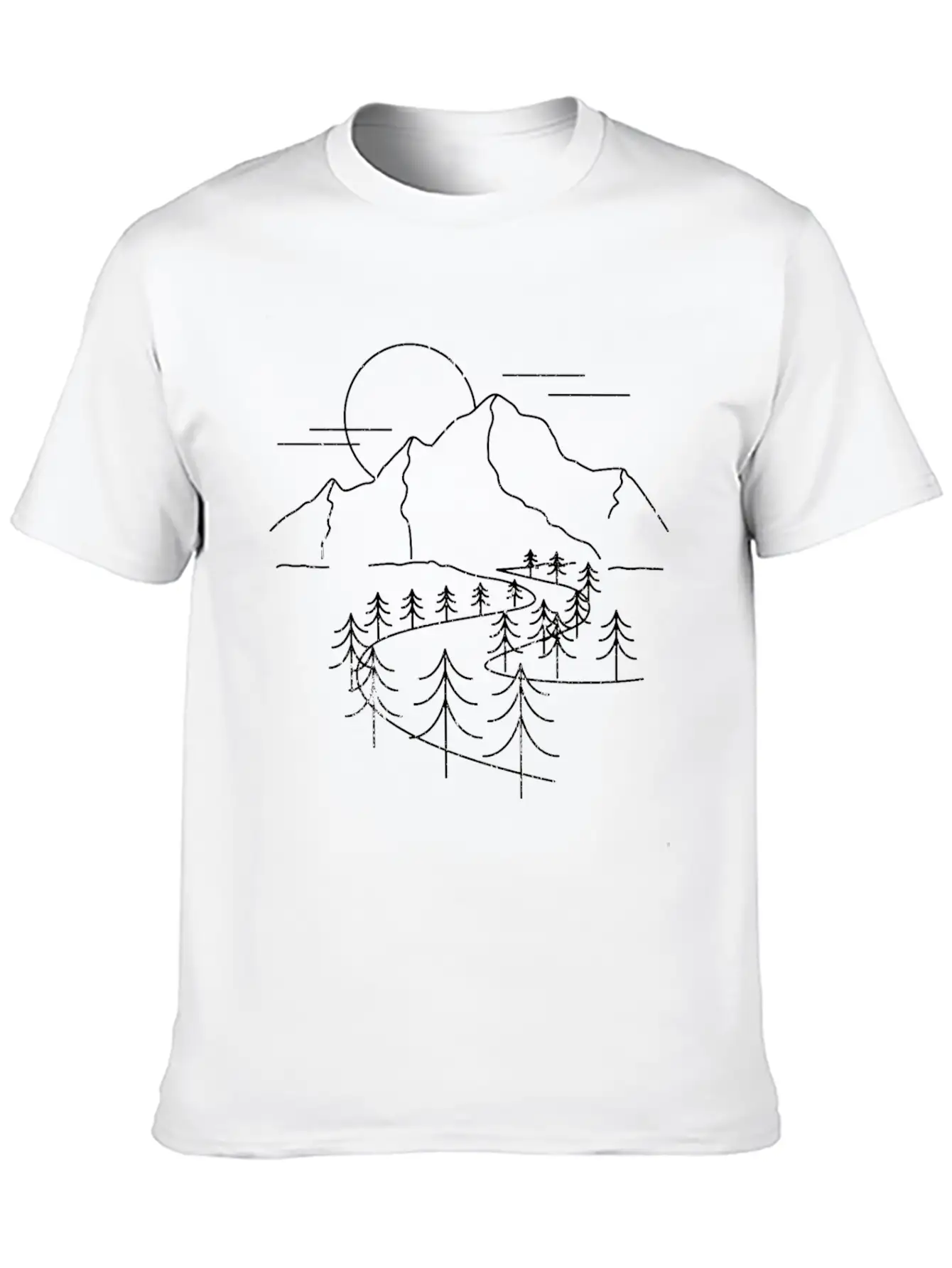 Minimal Mountains Hiking Mountaineering Comfortable Minimalist Graphic Tee – Summer Style Essential