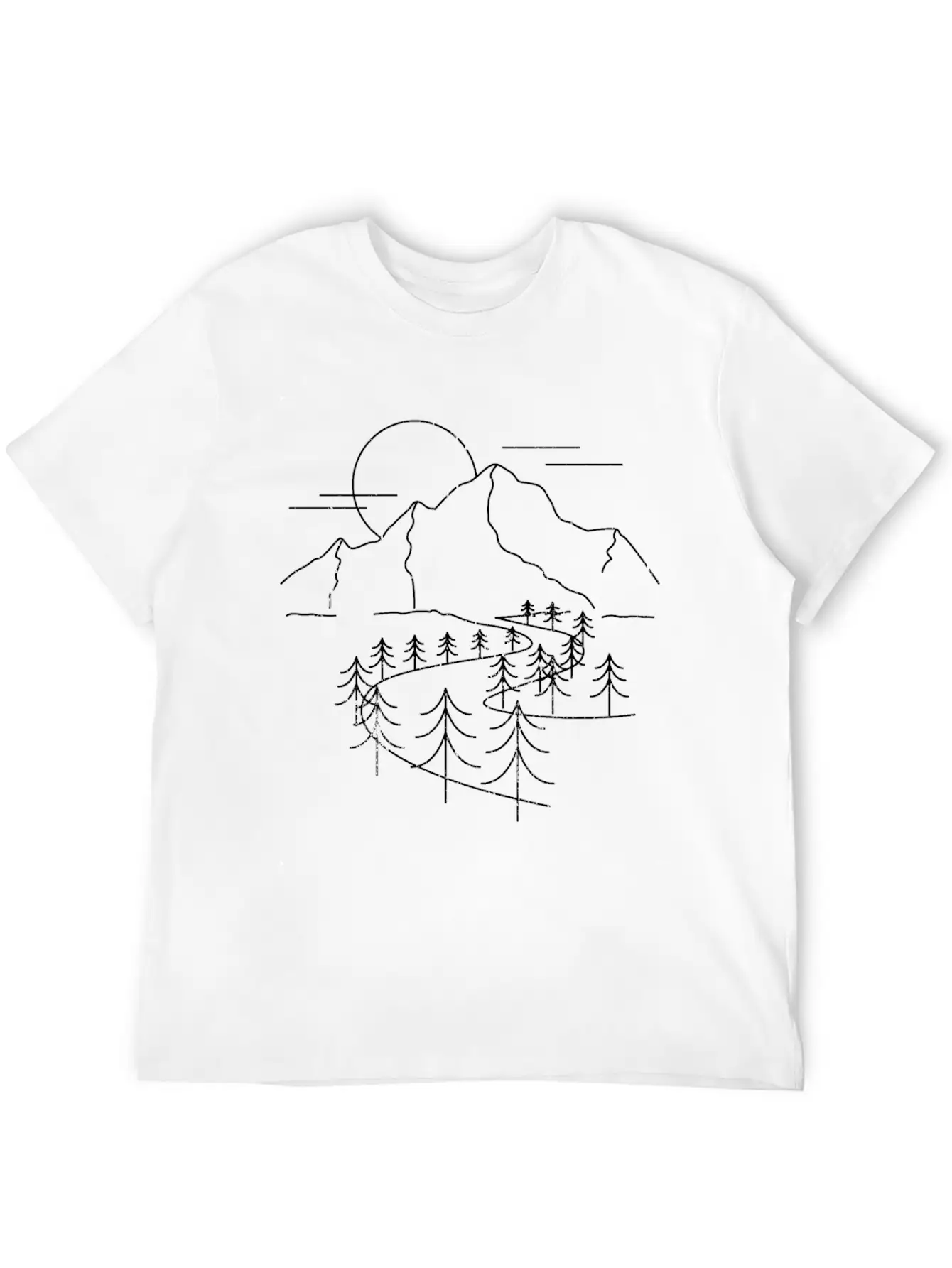 Minimal Mountains Hiking Mountaineering Comfortable Minimalist Graphic Tee – Summer Style Essential