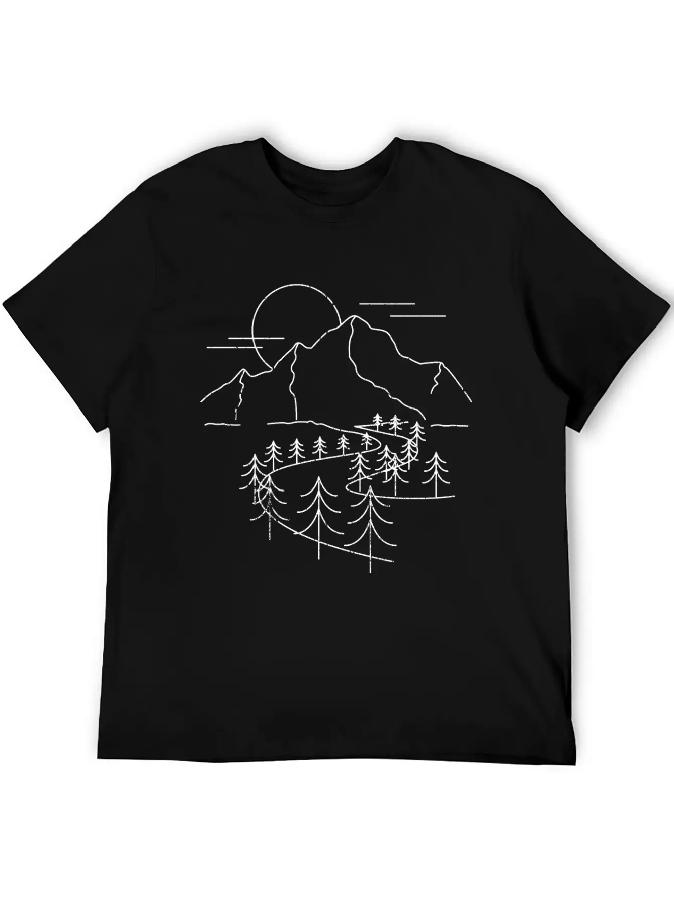 Minimal Mountains Hiking Mountaineering Comfortable Minimalist Graphic Tee – Summer Style Essential