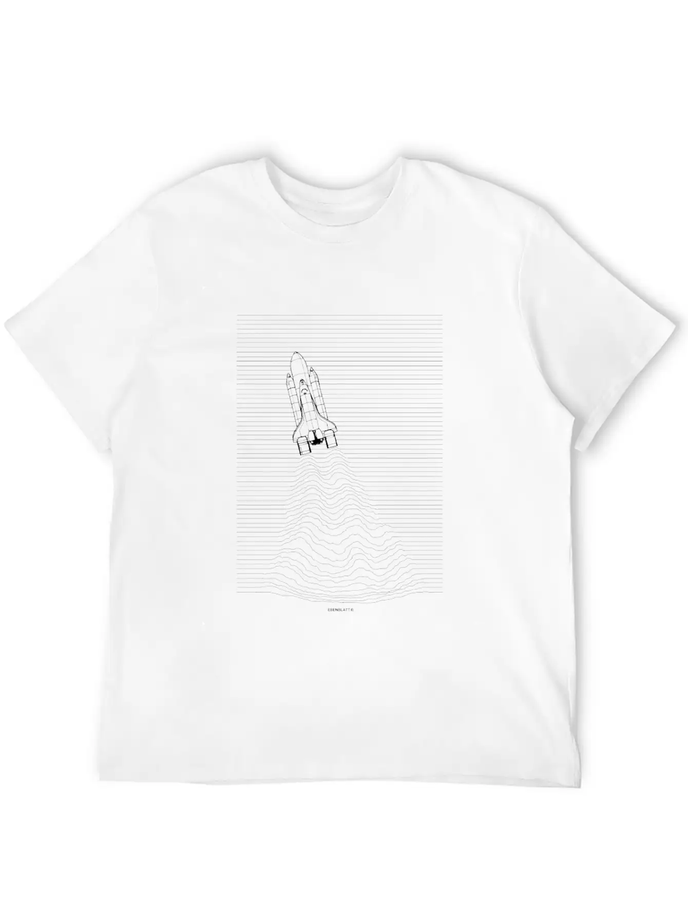 Minimal Space Shuttle Gift Essential Unisex Summer Tee – Soft Cotton Casual Fit