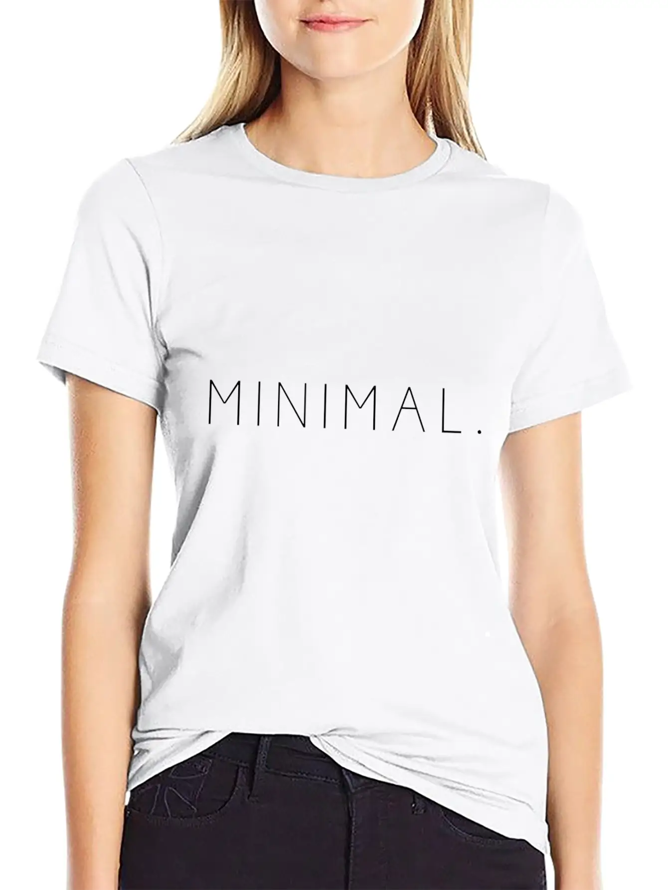 MINIMAL. (white) Stylish Everyday T-Shirt – Unisex Basic Cotton Tee
