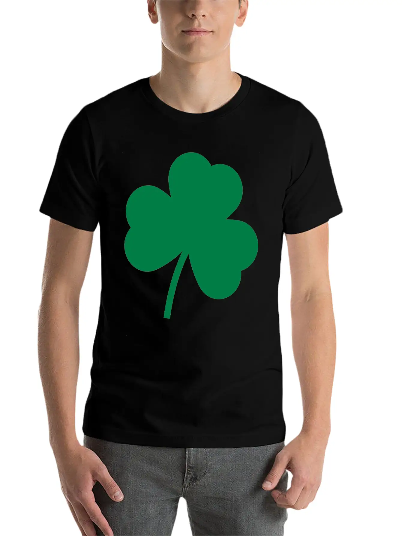 Minimalist Clover Shape Essential Unisex Summer Tee – Soft Cotton Casual Fit