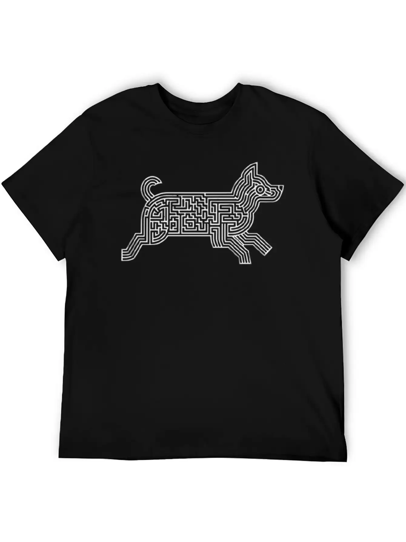 Minimalist Dog Line Art Stylish Everyday T-Shirt – Unisex Basic Cotton Tee