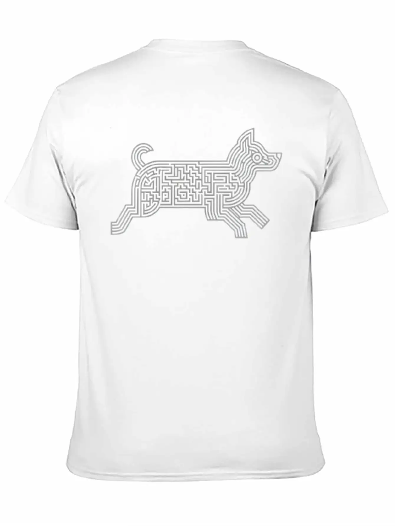 Minimalist Dog Line Art Stylish Everyday T-Shirt – Unisex Basic Cotton Tee