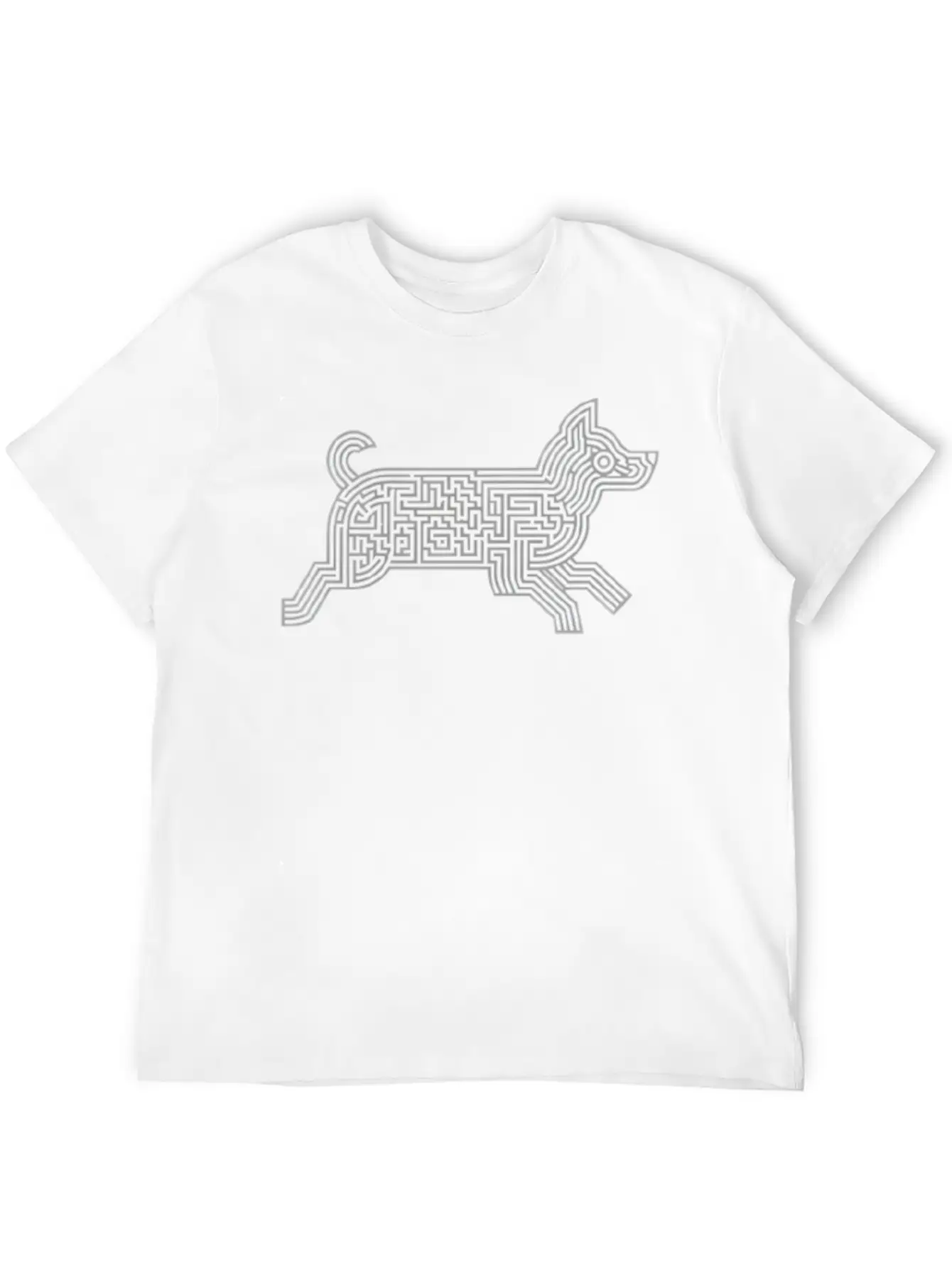 Minimalist Dog Line Art Stylish Everyday T-Shirt – Unisex Basic Cotton Tee