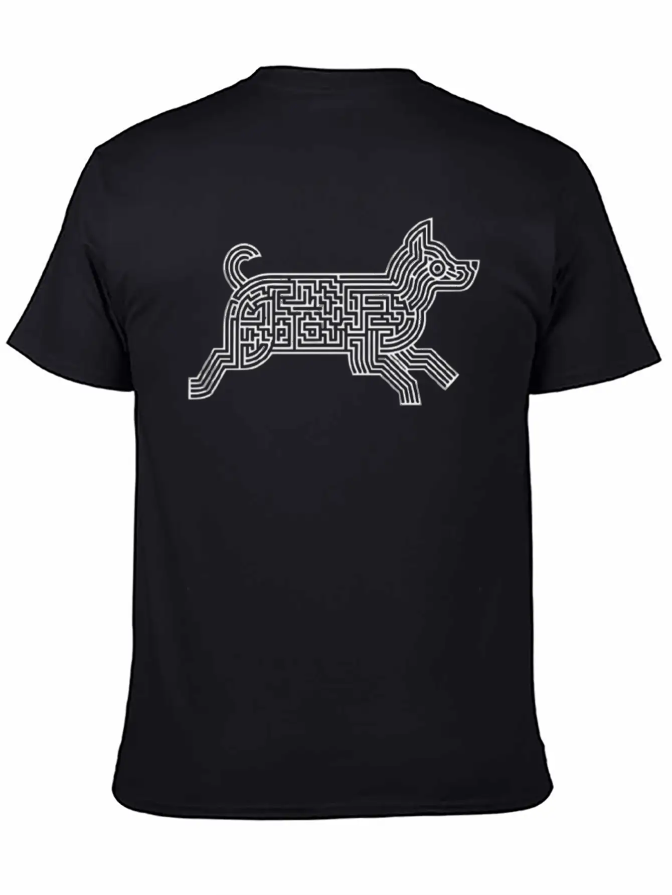 Minimalist Dog Line Art Stylish Everyday T-Shirt – Unisex Basic Cotton Tee