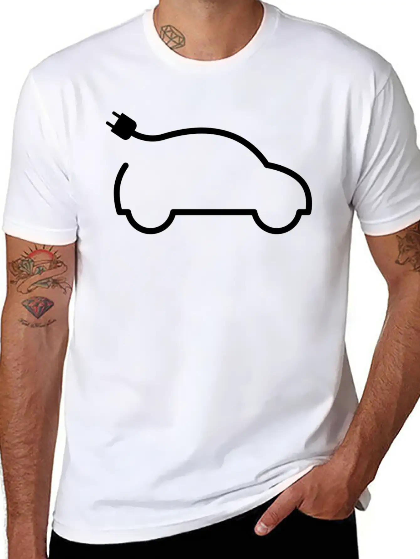 Minimalist Electric Car Timeless Short Sleeve Tee – Comfy And Minimalist Design