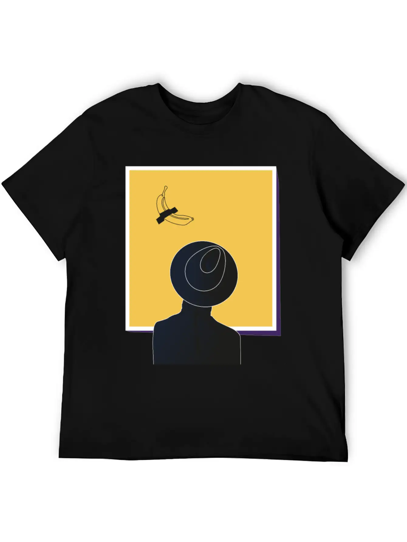 Minimalist Illustration Of A Man Looking At Art Essential Unisex Summer Tee – Soft Cotton Casual Fit