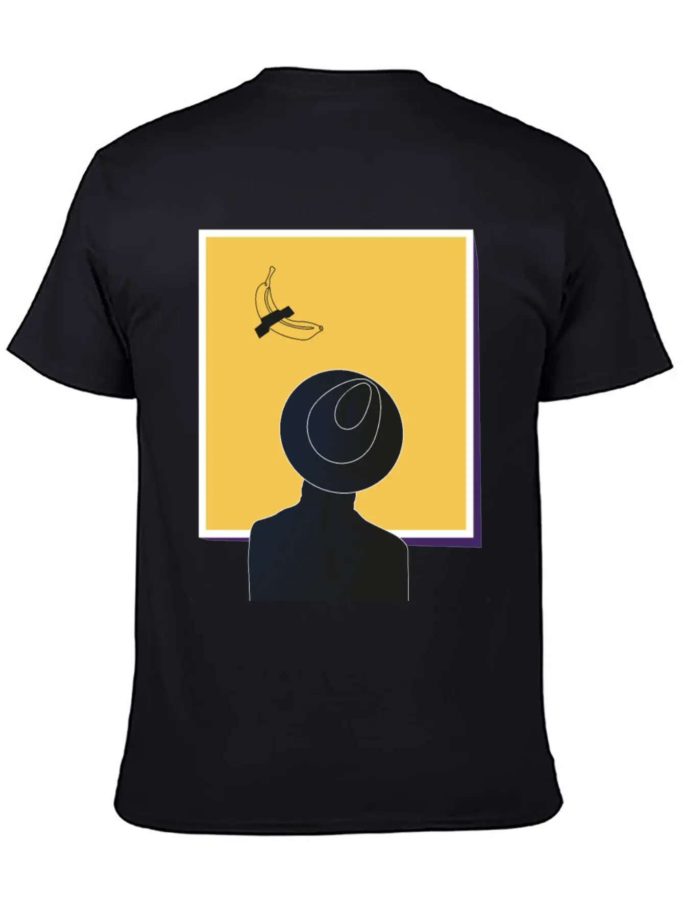 Minimalist Illustration Of A Man Looking At Art Essential Unisex Summer Tee – Soft Cotton Casual Fit
