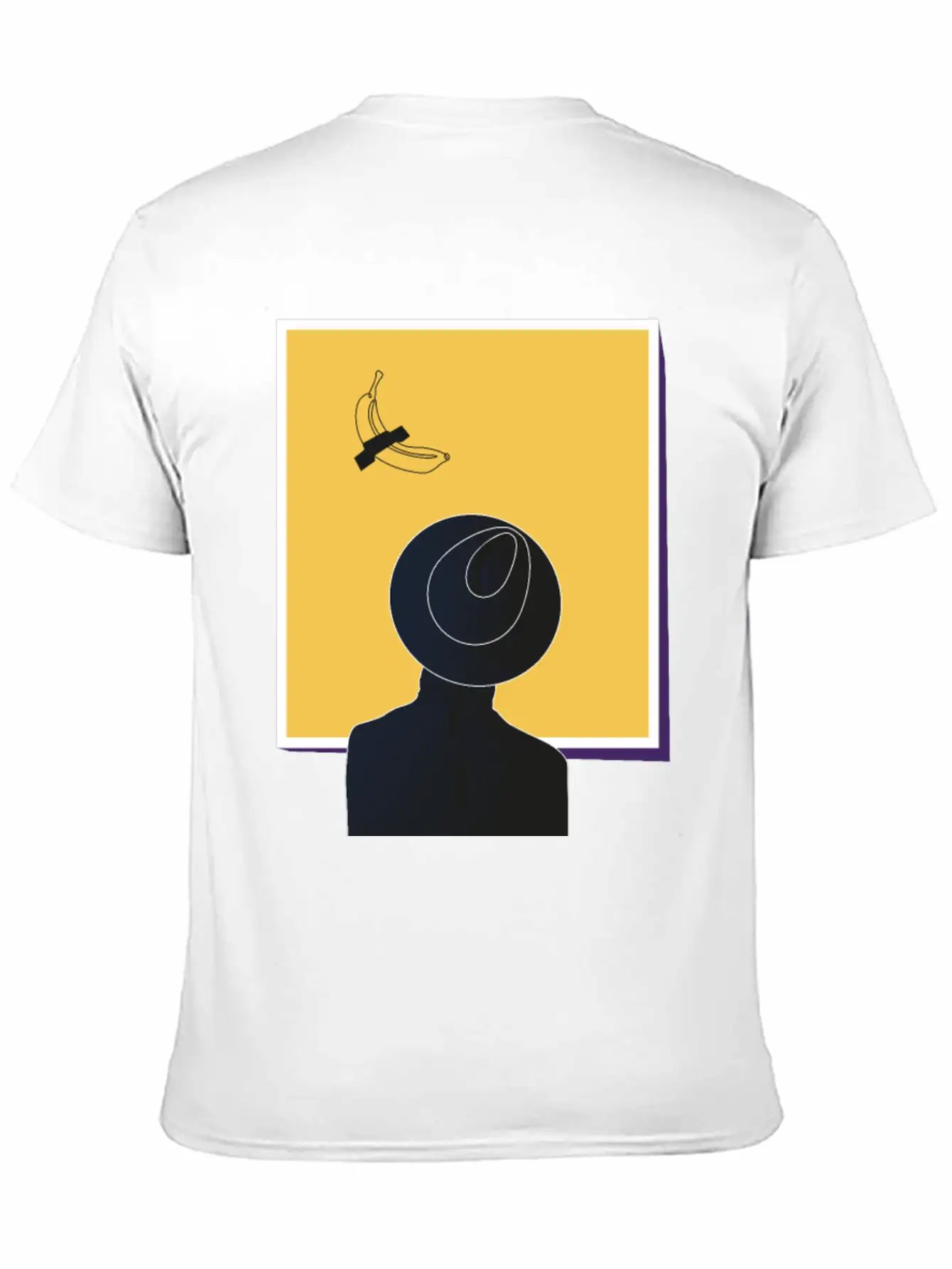 Minimalist Illustration Of A Man Looking At Art Essential Unisex Summer Tee – Soft Cotton Casual Fit