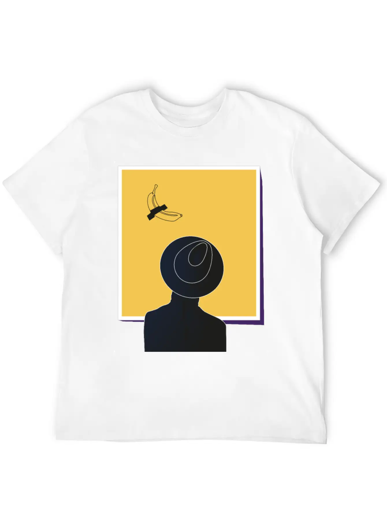Minimalist Illustration Of A Man Looking At Art Essential Unisex Summer Tee – Soft Cotton Casual Fit