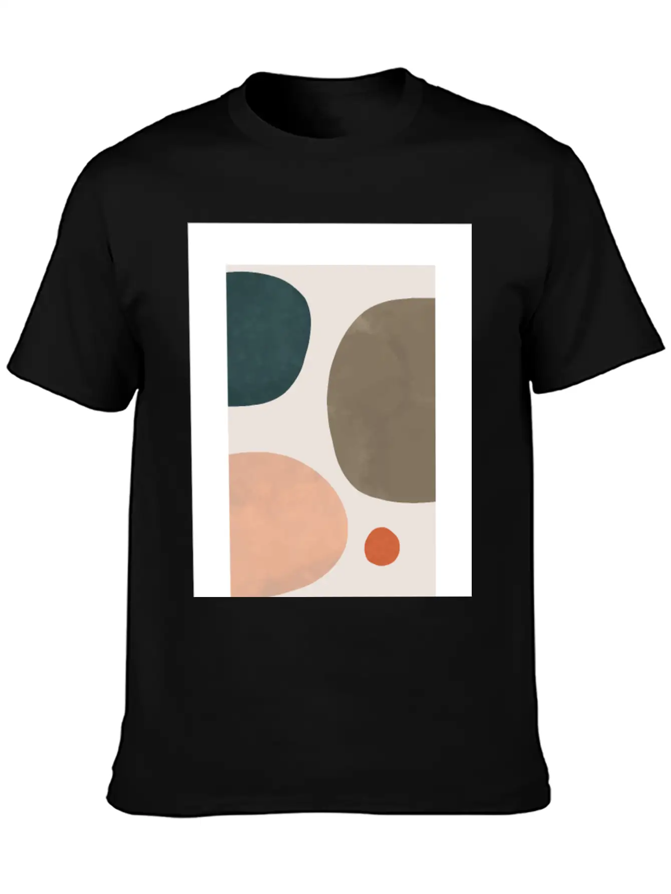 Minimalist Leaf Trio Line Art Print - Soft Pastel Basic Graphic T-Shirt – Daily Comfort In Soft Cotton