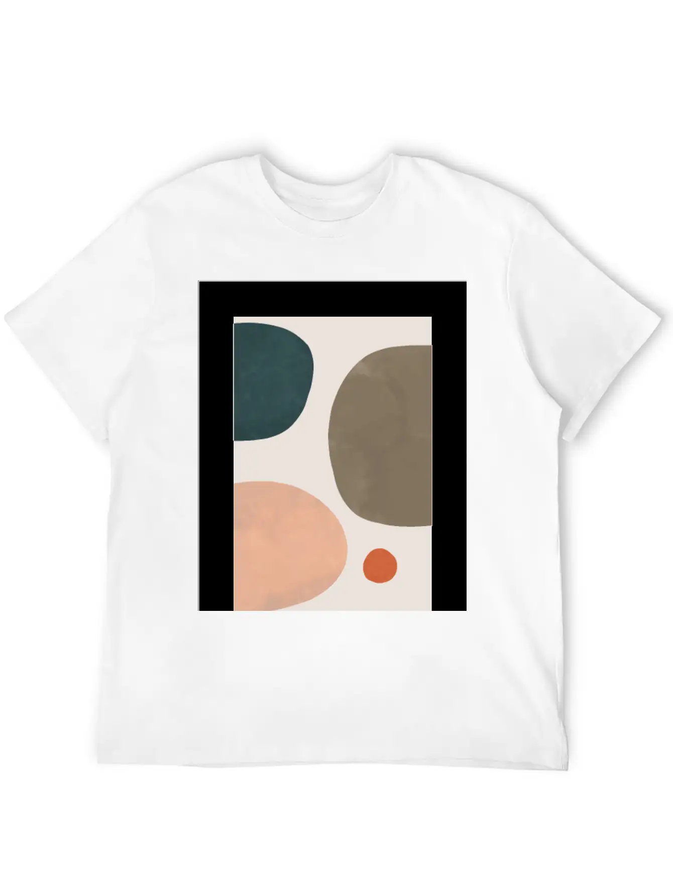 Minimalist Leaf Trio Line Art Print - Soft Pastel Basic Graphic T-Shirt – Daily Comfort In Soft Cotton