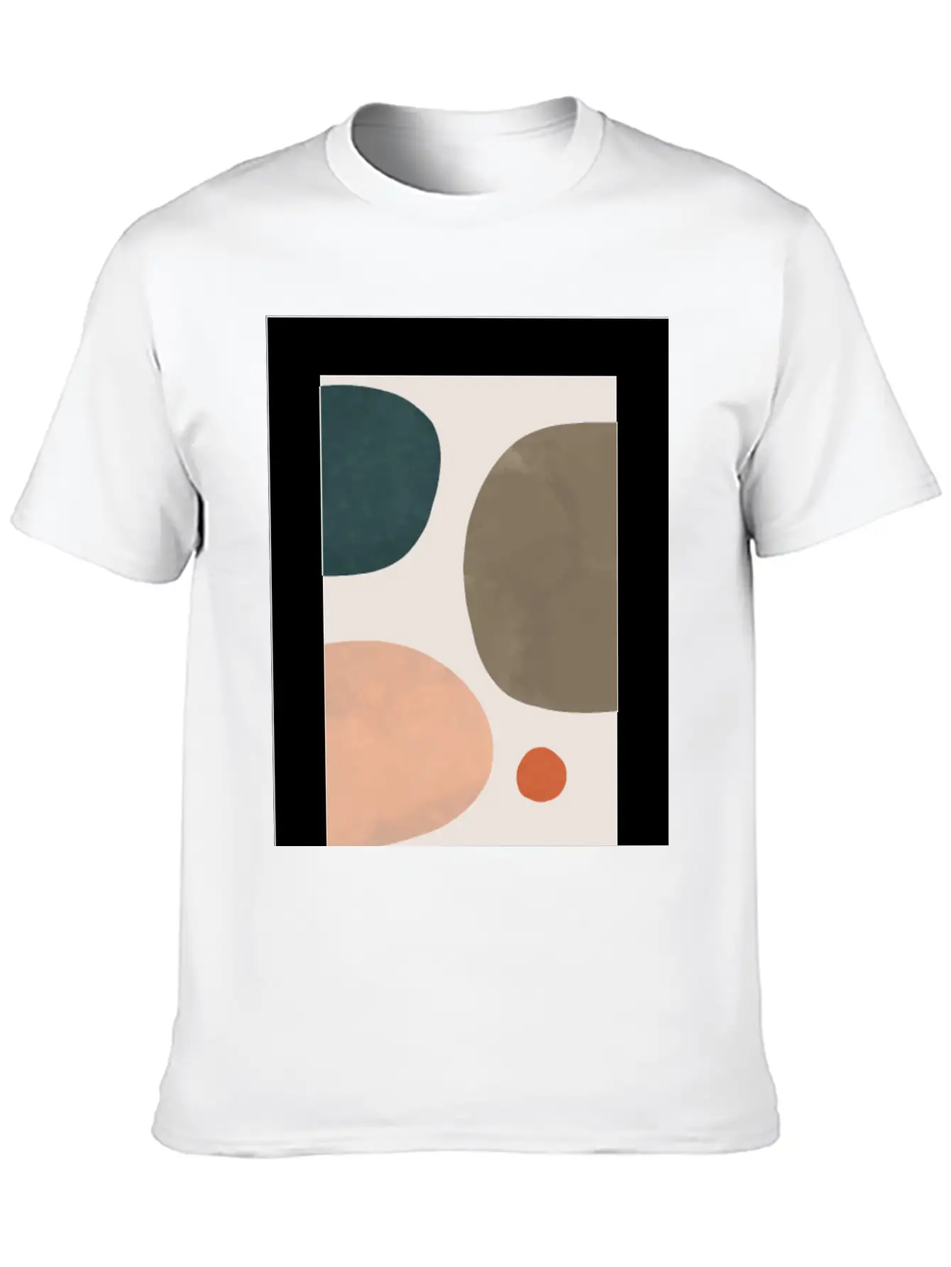 Minimalist Leaf Trio Line Art Print - Soft Pastel Basic Graphic T-Shirt – Daily Comfort In Soft Cotton