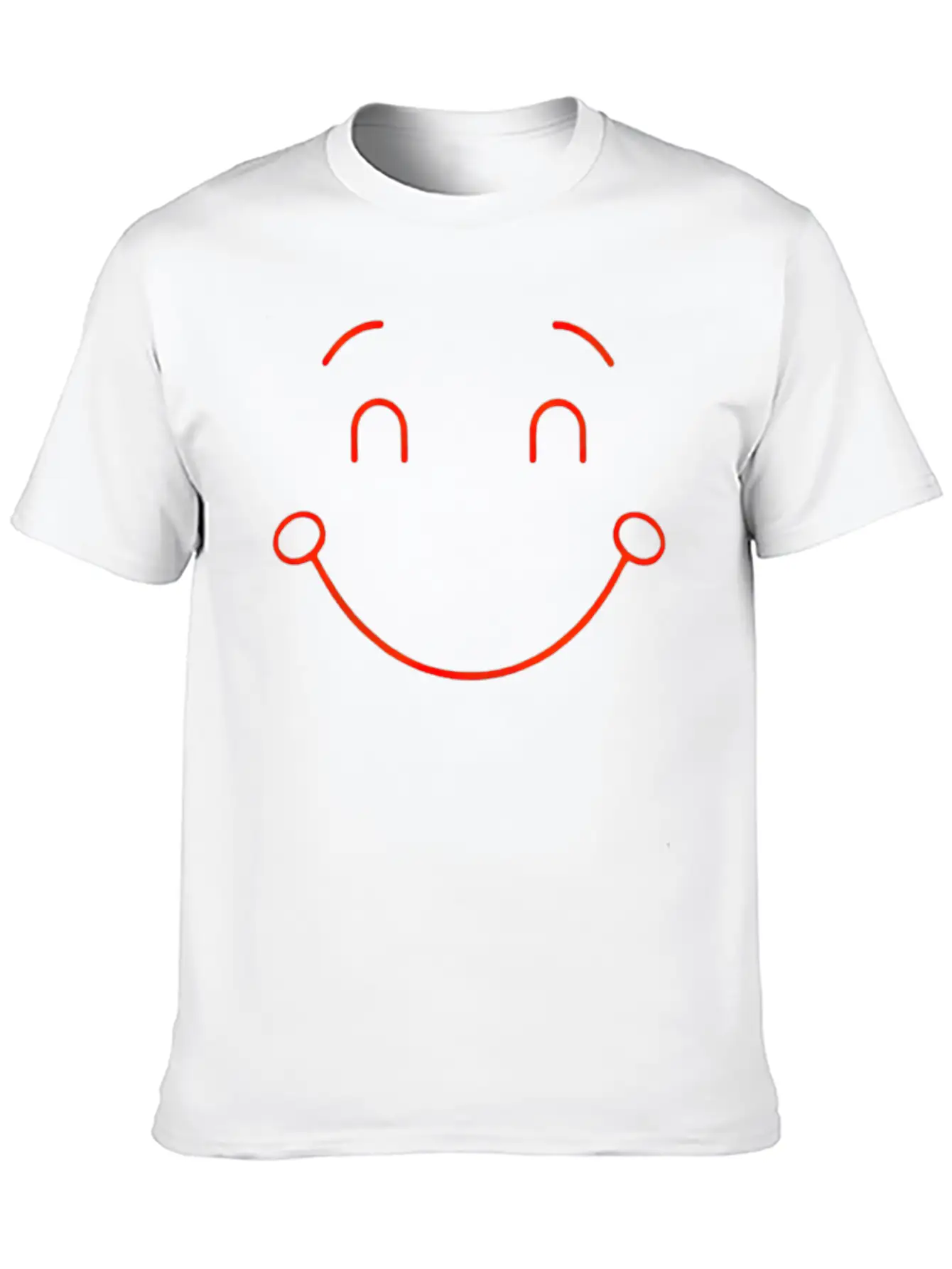 Minimalist Smile Unisex Short Sleeve Soft Cotton T-Shirt – Casual Everyday Wear