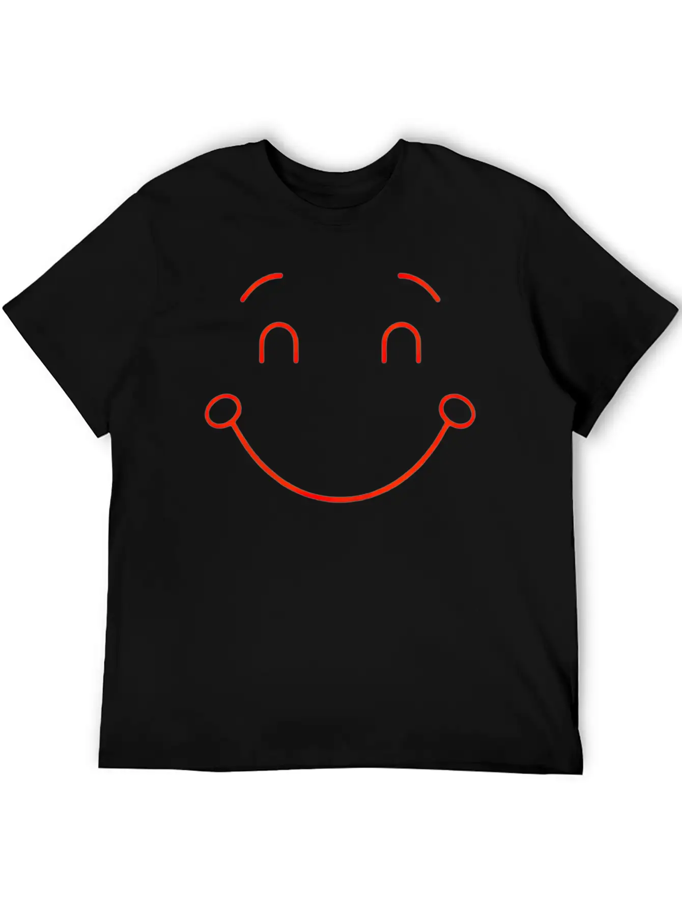 Minimalist Smile Unisex Short Sleeve Soft Cotton T-Shirt – Casual Everyday Wear