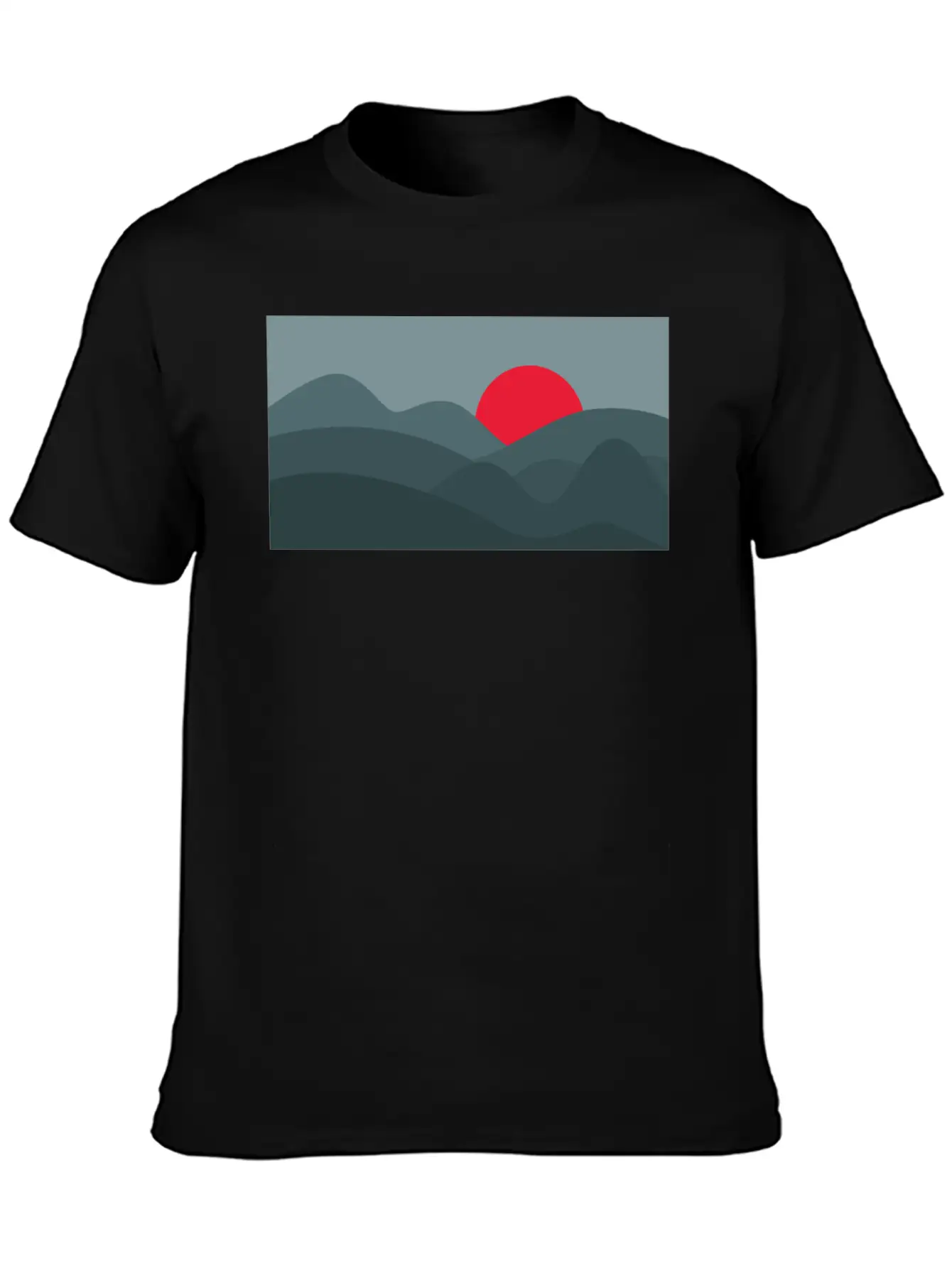 Minimalist Sun Dark Blue Basic Graphic T-Shirt – Daily Comfort In Soft Cotton