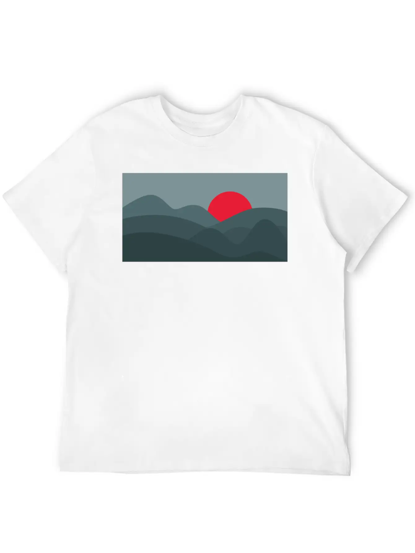 Minimalist Sun Dark Blue Basic Graphic T-Shirt – Daily Comfort In Soft Cotton