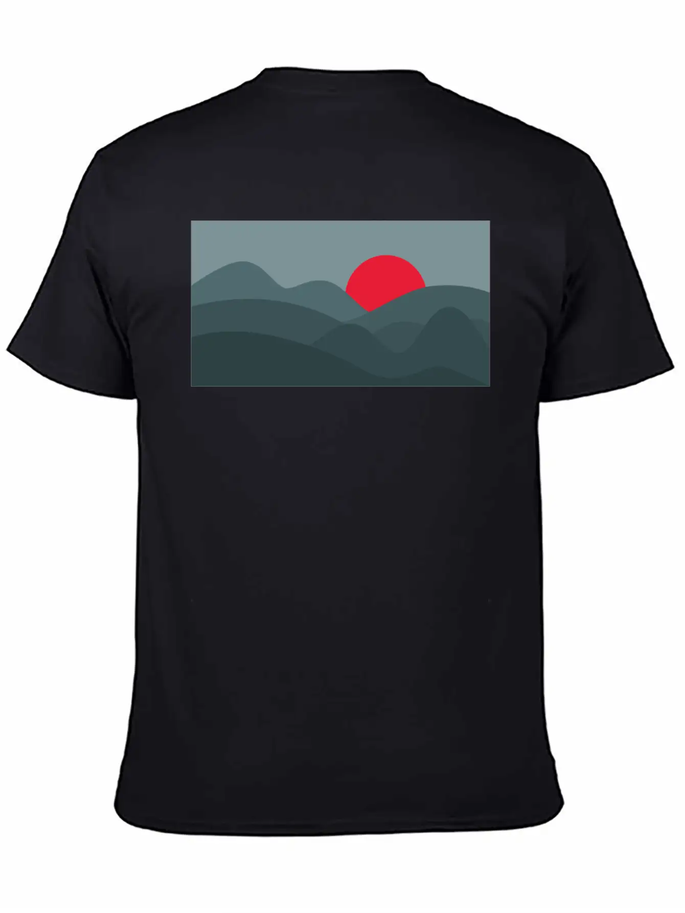 Minimalist Sun Dark Blue Basic Graphic T-Shirt – Daily Comfort In Soft Cotton