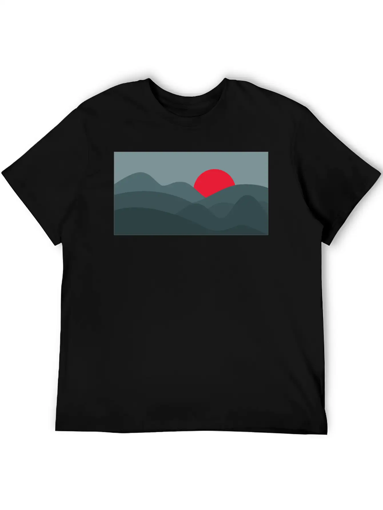 Minimalist Sun Dark Blue Basic Graphic T-Shirt – Daily Comfort In Soft Cotton