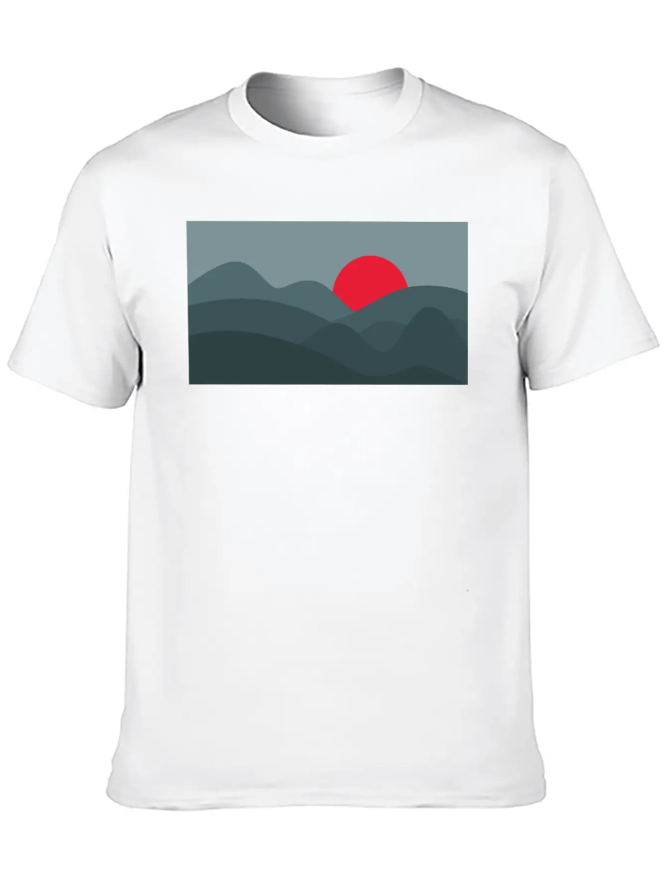 Minimalist Sun Dark Blue Basic Graphic T-Shirt – Daily Comfort In Soft Cotton