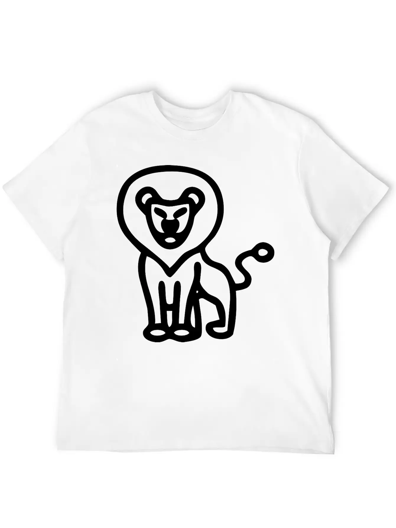 Minimalistic Lion Comfortable Minimalist Graphic Tee – Summer Style Essential