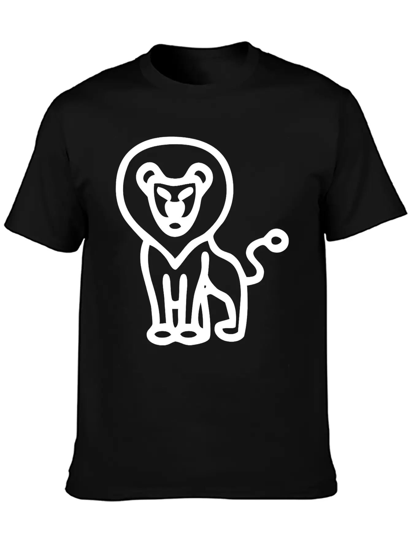 Minimalistic Lion Comfortable Minimalist Graphic Tee – Summer Style Essential