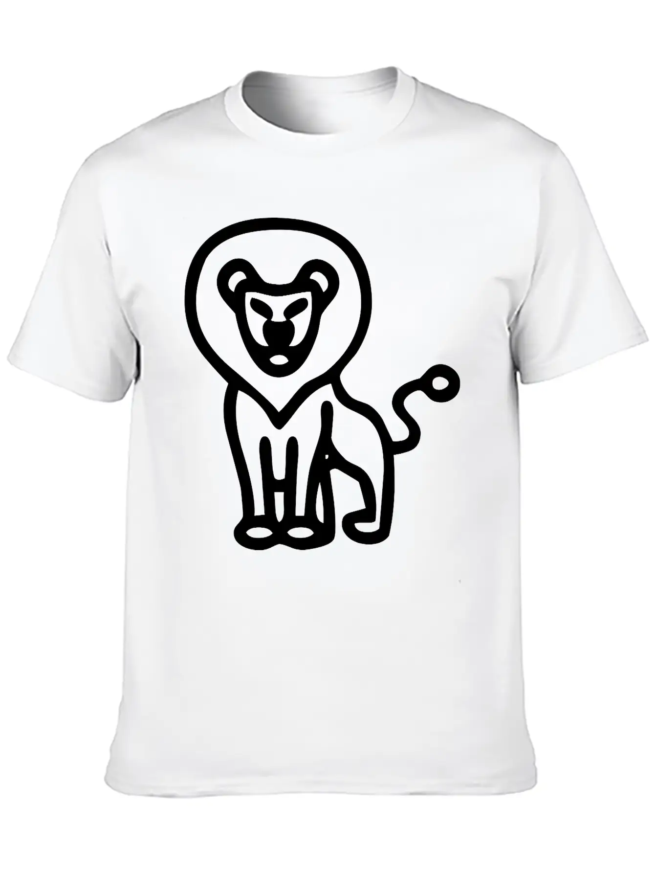 Minimalistic Lion Comfortable Minimalist Graphic Tee – Summer Style Essential