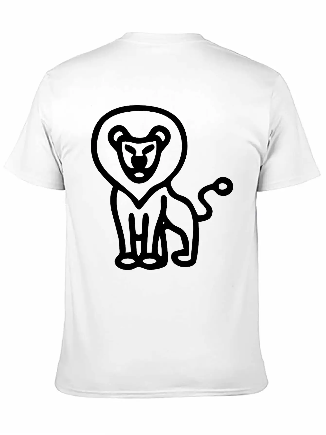 Minimalistic Lion Comfortable Minimalist Graphic Tee – Summer Style Essential
