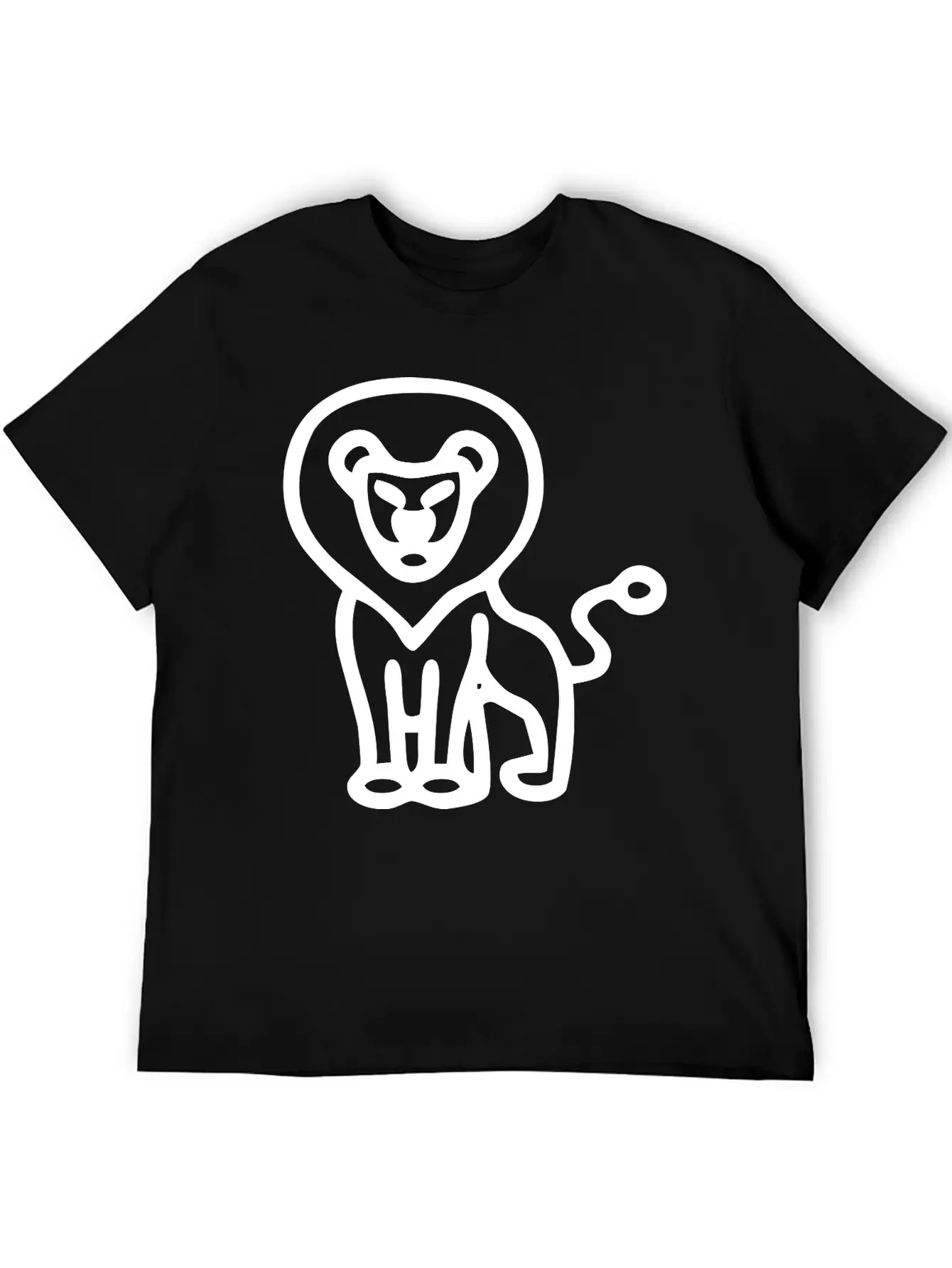 Minimalistic Lion Comfortable Minimalist Graphic Tee – Summer Style Essential