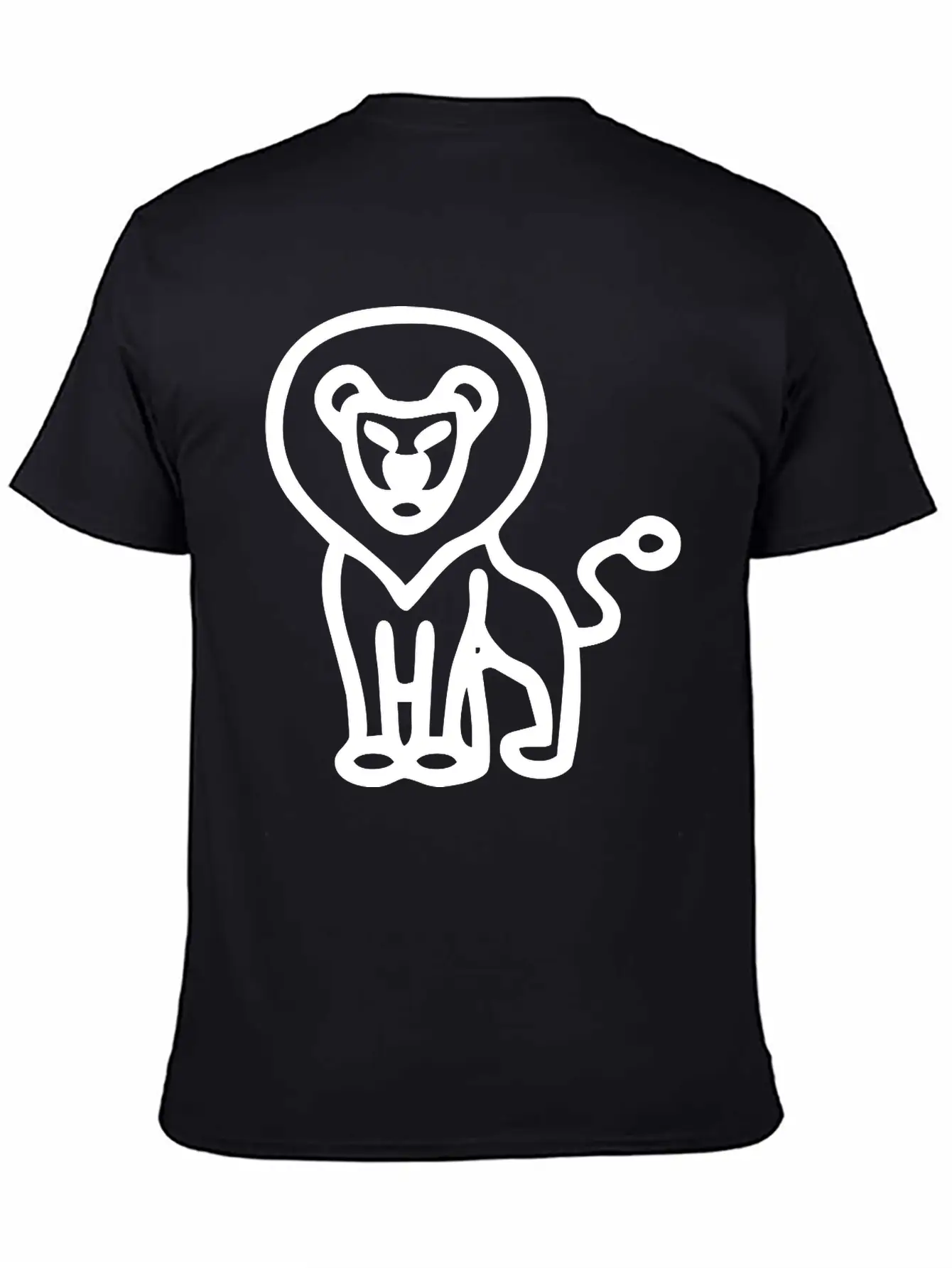 Minimalistic Lion Comfortable Minimalist Graphic Tee – Summer Style Essential