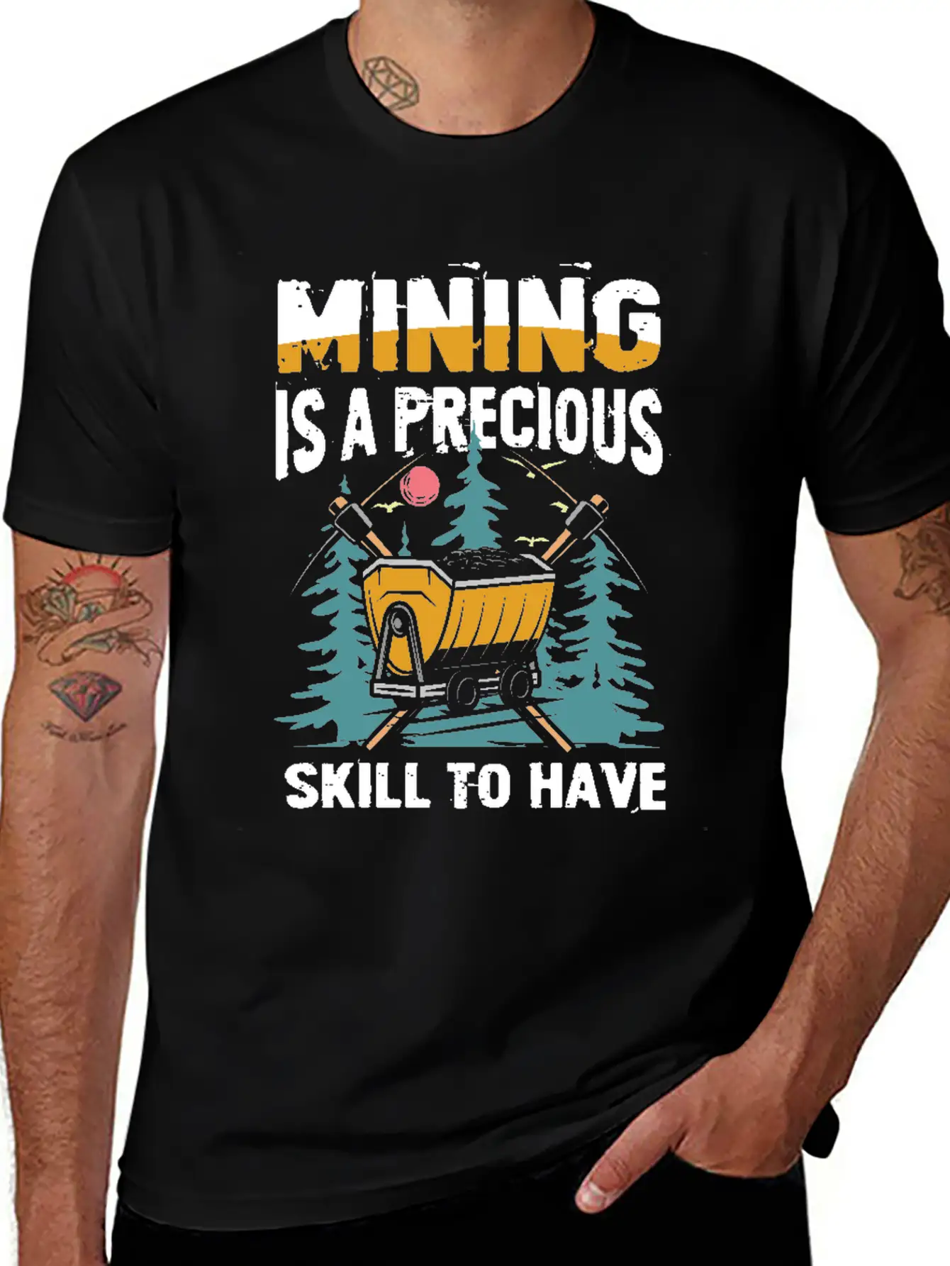 Mining Is A Precious Skill To Have Unisex Short Sleeve Soft Cotton T-Shirt – Casual Everyday Wear