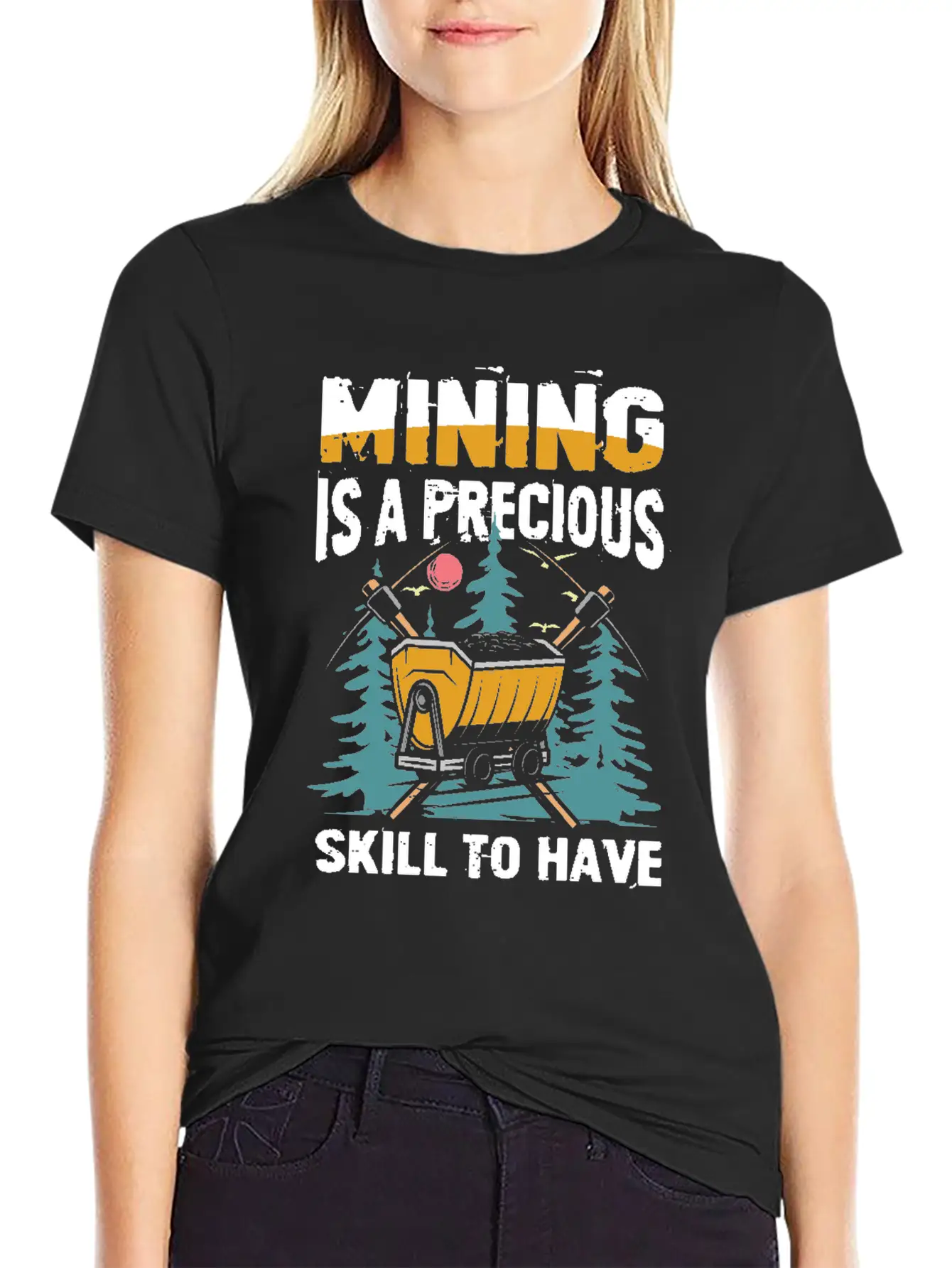 Mining Is A Precious Skill To Have Unisex Short Sleeve Soft Cotton T-Shirt – Casual Everyday Wear