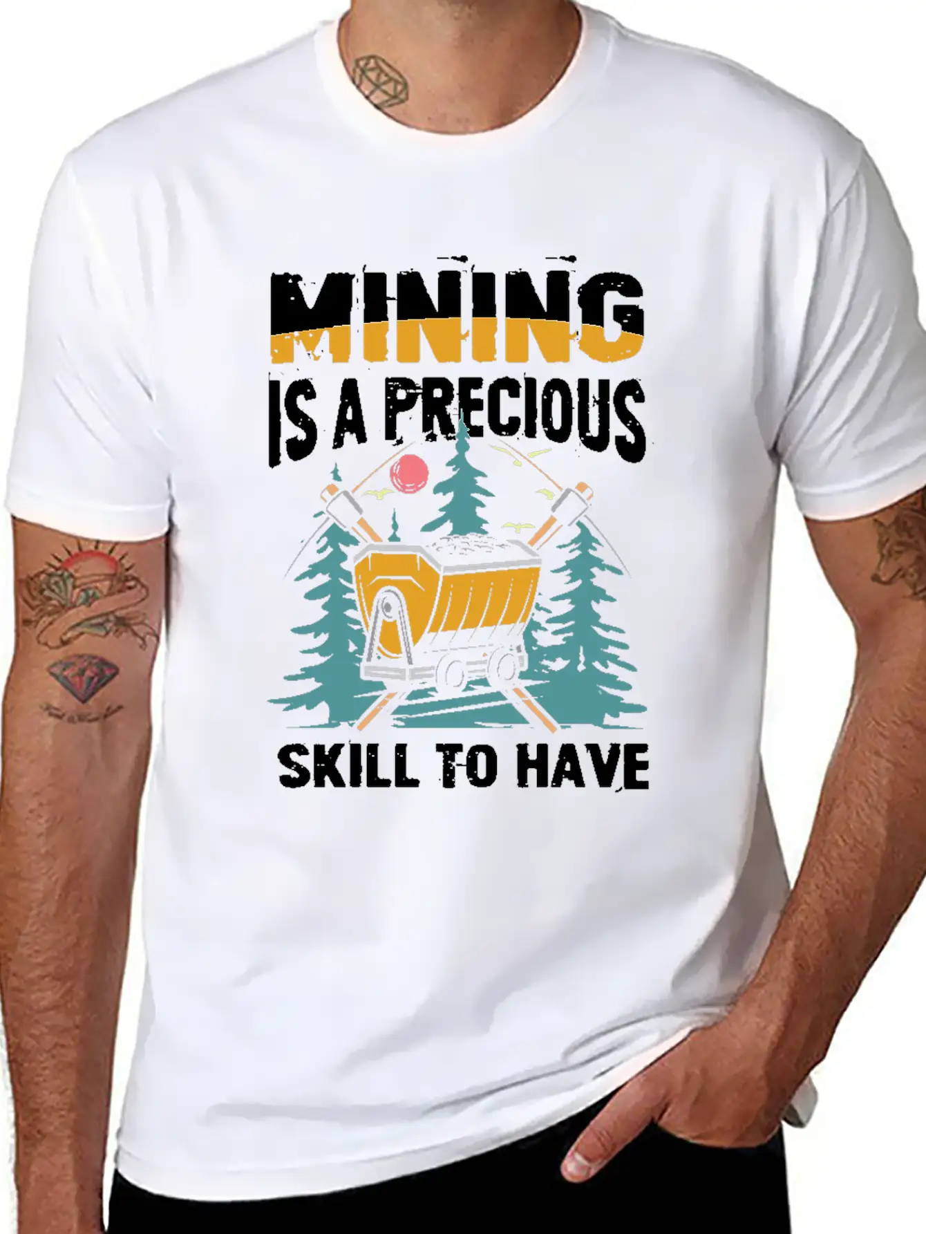 Mining Is A Precious Skill To Have Unisex Short Sleeve Soft Cotton T-Shirt – Casual Everyday Wear