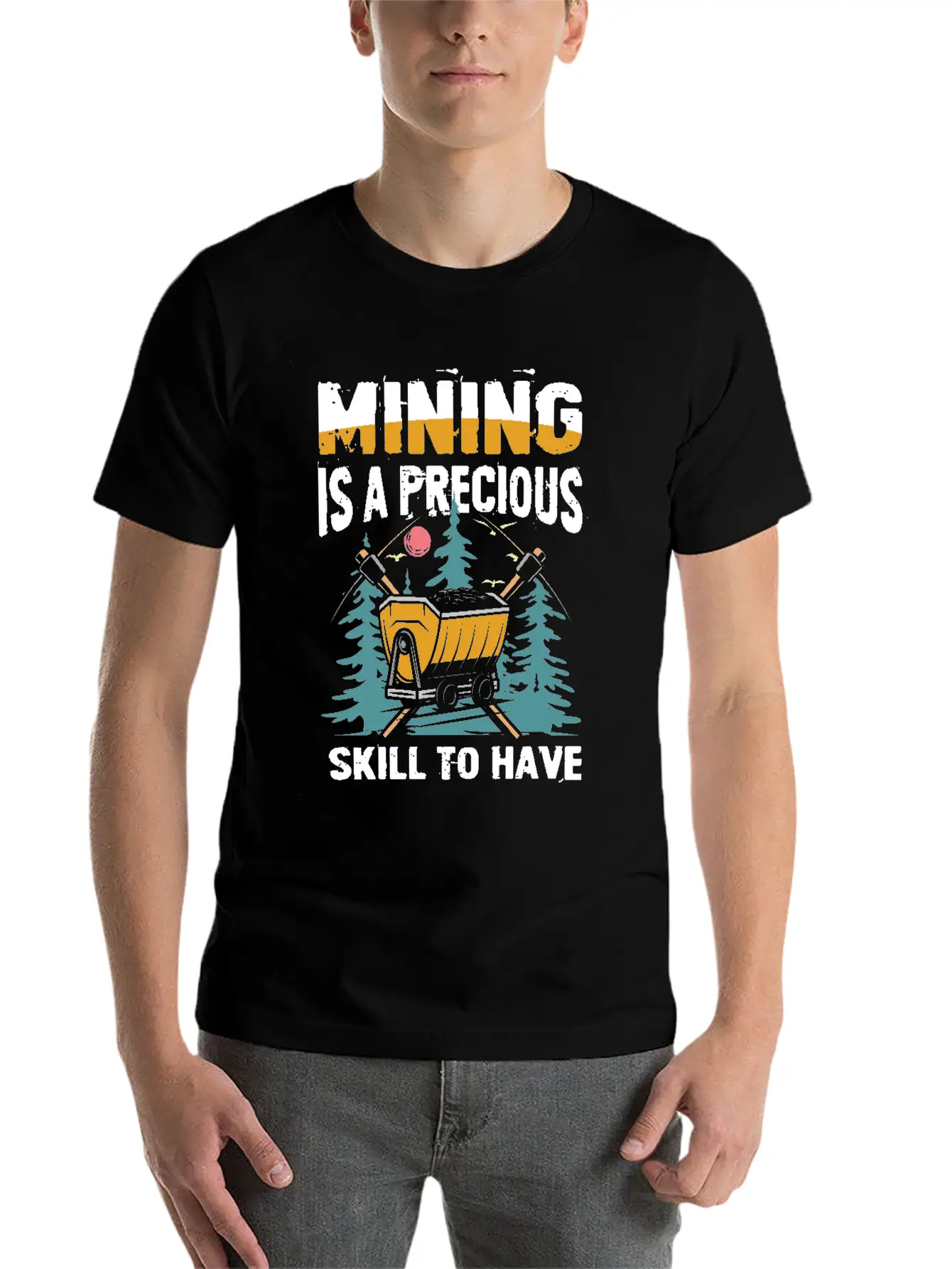 Mining Is A Precious Skill To Have Unisex Short Sleeve Soft Cotton T-Shirt – Casual Everyday Wear