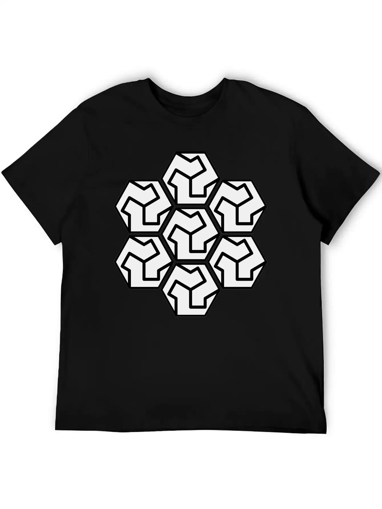 Mirza Akbar Tile Design Basic Graphic T-Shirt – Daily Comfort In Soft Cotton