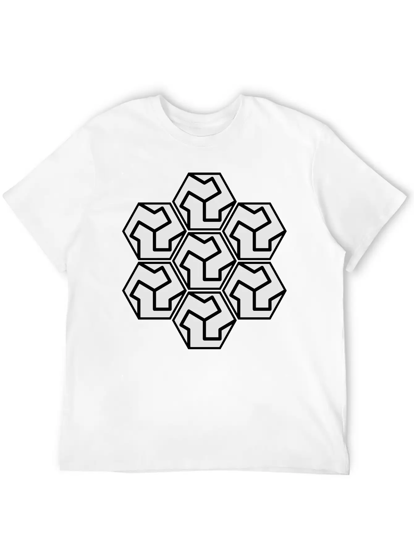 Mirza Akbar Tile Design Basic Graphic T-Shirt – Daily Comfort In Soft Cotton