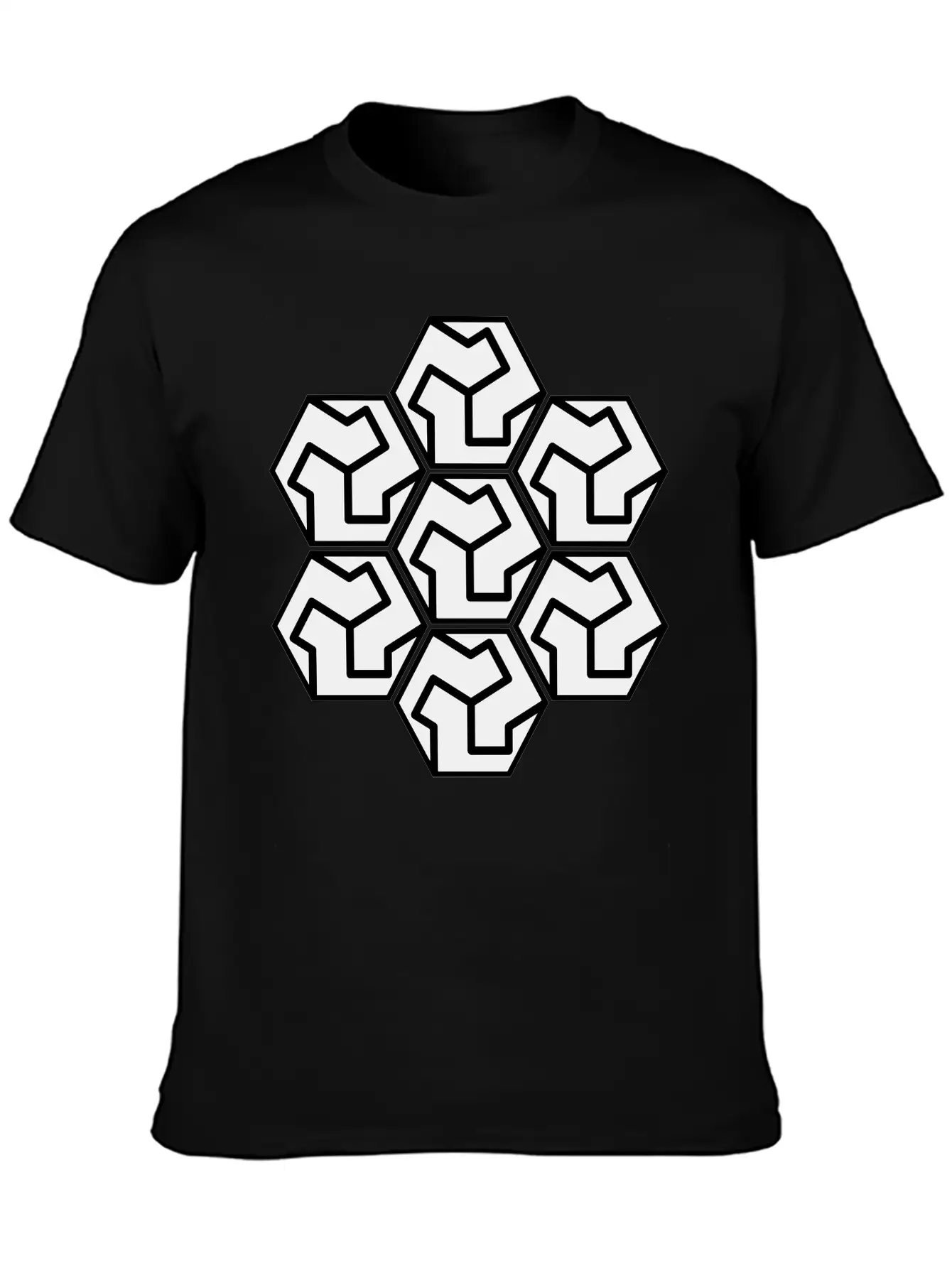 Mirza Akbar Tile Design Basic Graphic T-Shirt – Daily Comfort In Soft Cotton