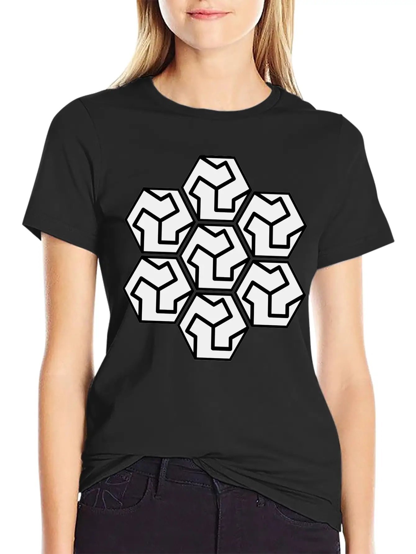 Mirza Akbar Tile Design Basic Graphic T-Shirt – Daily Comfort In Soft Cotton