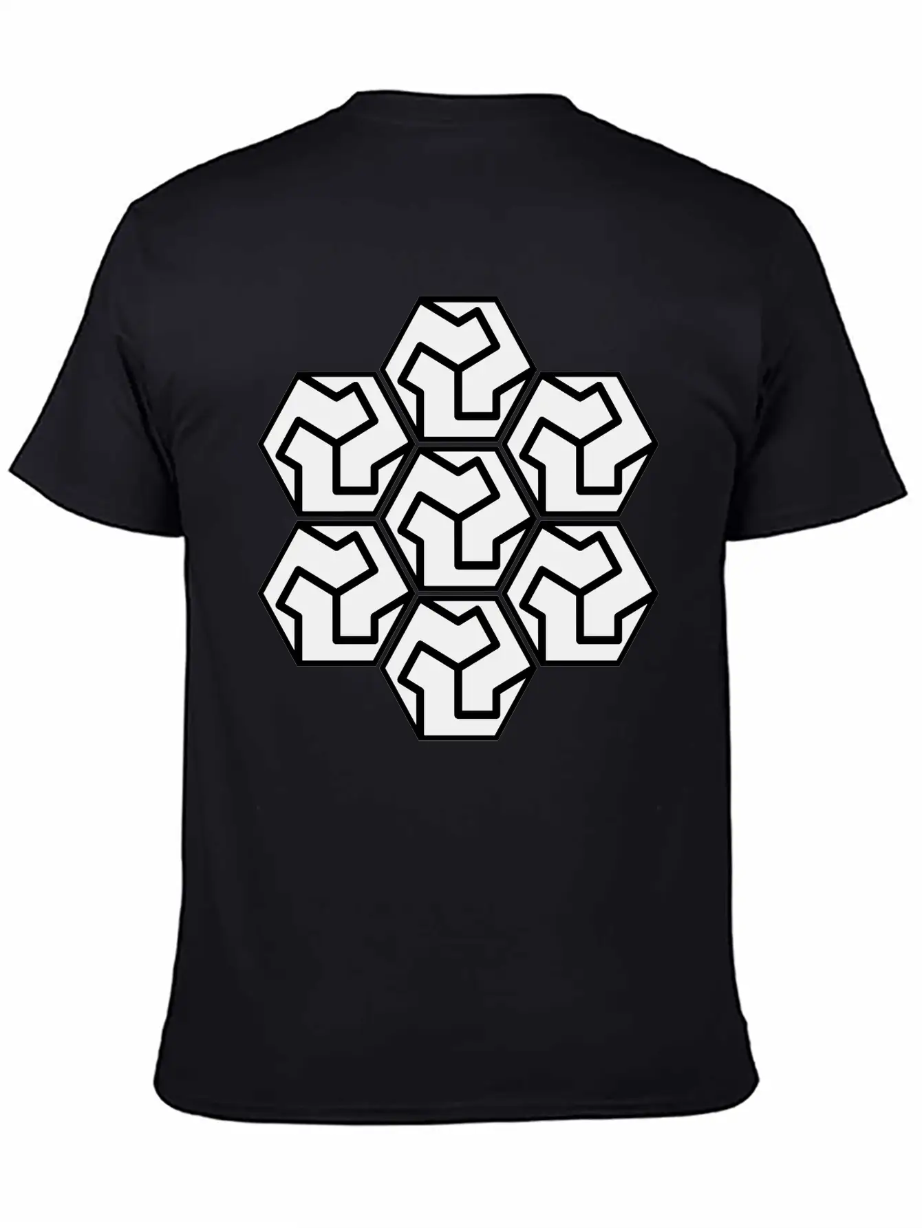 Mirza Akbar Tile Design Basic Graphic T-Shirt – Daily Comfort In Soft Cotton