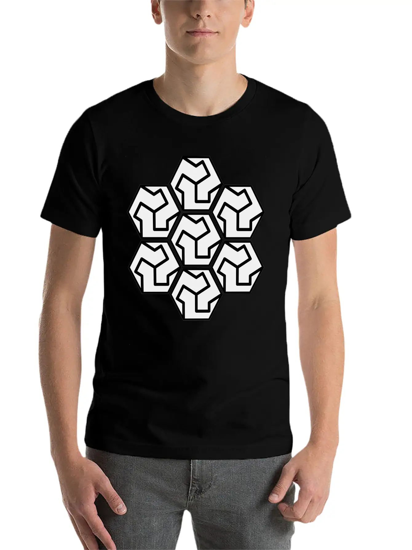 Mirza Akbar Tile Design Basic Graphic T-Shirt – Daily Comfort In Soft Cotton