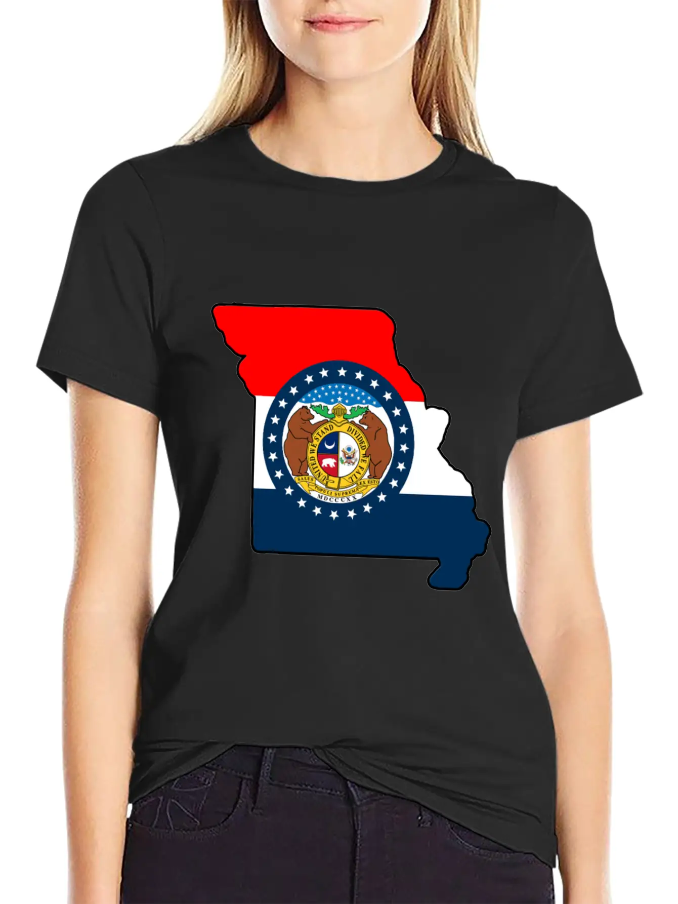 Missouri Flag Map Unisex Casual T-Shirt – Clean Design For Daily Comfort