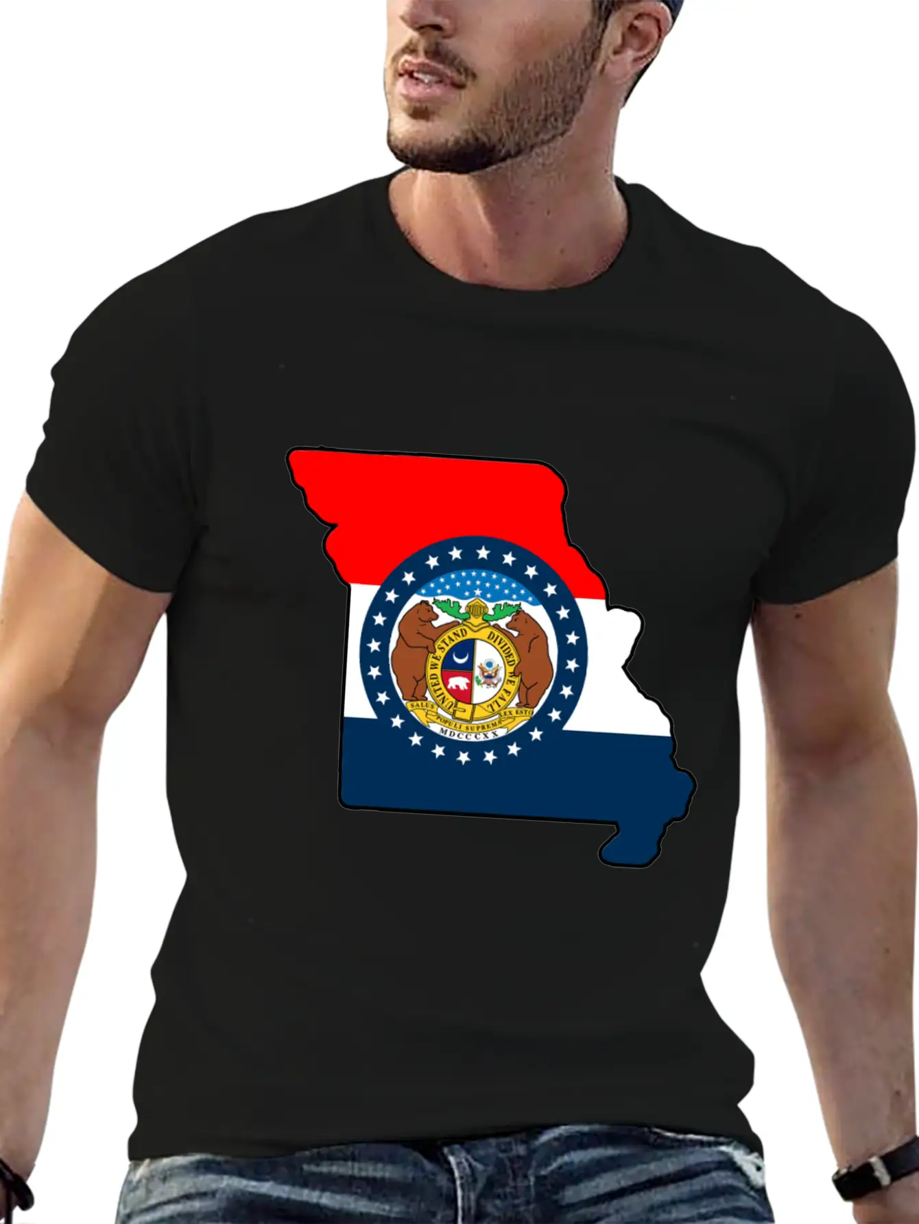 Missouri Flag Map Unisex Casual T-Shirt – Clean Design For Daily Comfort